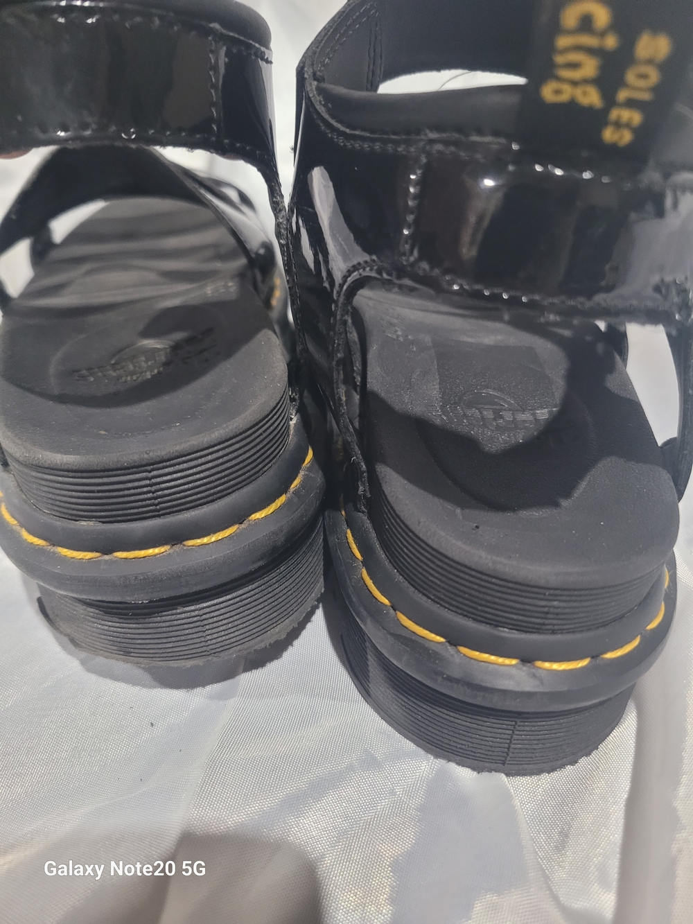 Dr. Martens Blaire Black Patent Leather Platform Sandals Size US 8 / UK 6 - Picture 7 of 10